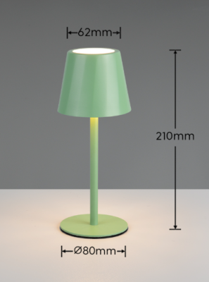 LAMPE DE TABLE RECHARGEABLE DIAZ PISTACHE