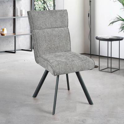 CHAISE ARTHEMIS GRIS PERLE PIEDS METAL