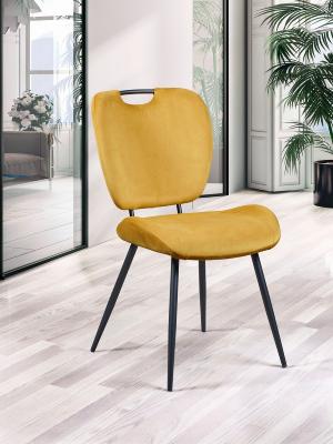CHAISE NADEGE JAUNE MOUTARDE