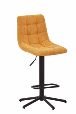CHAISE DE BAR OBVIOUS  JAUNE PIVOTANTE SUR PISTON 