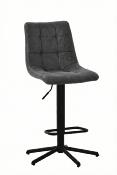 CHAISE DE BAR OSLO PIVOTANTE MICROFIBRE ANTHRACITE