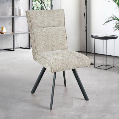 CHAISE ARTHEMIS BEIGE PIEDS METAL