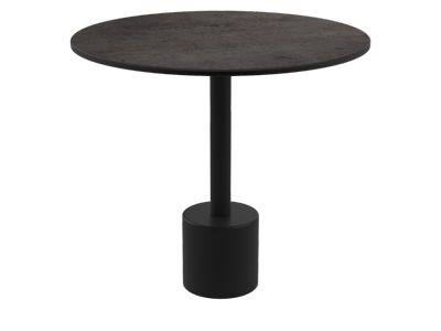 BOUT DE CANAPE  MONOLITH  CERAMIQUE ACIER  DIAM.55 HAUT.50cm