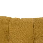 Fauteuil Marjorie - Tissu Moutarde & Pied Noir