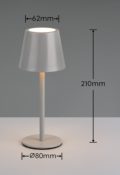 LAMPE DE TABLE RECHARGEABLE DIAZ GRISE