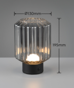LAMPE DE TABLE RECHARGEABLE LORD FUMEE