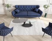 TABLE BASSE OVALIA MAILLE ACIER 