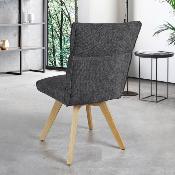 CHAISE ARTHEMIS ANTHRACITE PIEDS BOIS