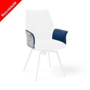 CHAISE PALOMA AVEC ACCOUDOIRS  BLEU MARINE