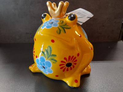 POMME PIDOU GRENOUILLE FREDDY JAUNE MOTIF FLEURS COLLECTION STUDIO DESIGN 