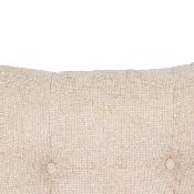 Fauteuil Marjorie - Tissu Chenille Beige & Pied Blanc