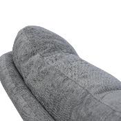 Fauteuil Marjorie - Tissu Gris Foncé & Pied Chromé