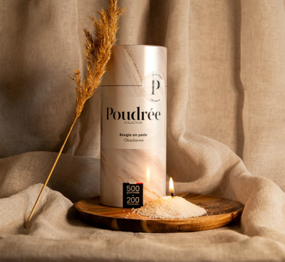 POUDREE BOUGIE EN PERLES DE CIRE OBSIDIENNE 500gr