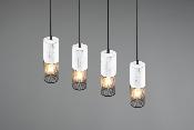 SUSPENSION TOSH NOIR ET BLANC 4XE27