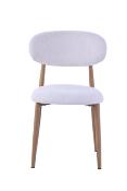 CHAISE COOL IVOIRE PIEDS MIEL