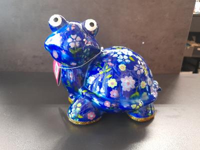 POMME PIDOU TORTUE ZEPPY BLEU PM MOTIF PETITES FLEURS  