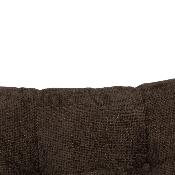 Repose-Pieds Marjorie - Tissu Chenille Marron & Pied Noir