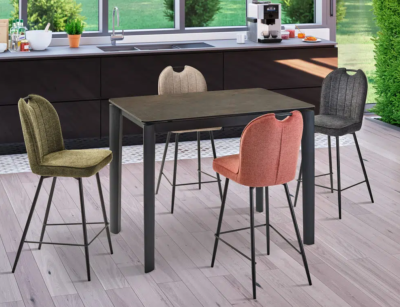 TABLE DE REPAS JAMES CERAMIQUE IRON 120x90x90cm