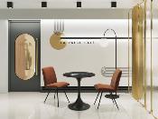 TABLE DE REPAS DIABOLO MARBRE MARQUINA Diam.75cm  Haut.75cm