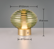 LAMPE DE TABLE RECHARGEABLE EARL VERTE