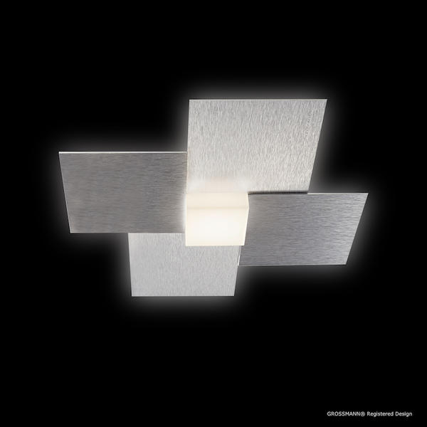 GROSSMANN APLLIQUE CREO LED 1L GRIS METALLIQUE ALUMINIUM BROSSE