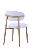 CHAISE COOL IVOIRE PIEDS MIEL
