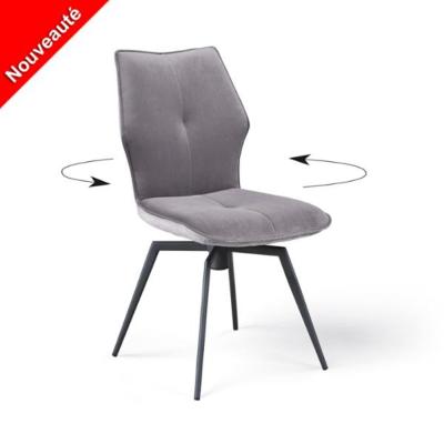 CHAISE PALOMA AVEC ACCOUDOIRS  GRIS SOURIS  