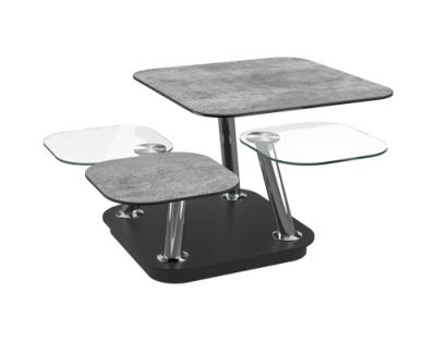 TABLE BASSE QUATTRO CERAMIQUE SILVER