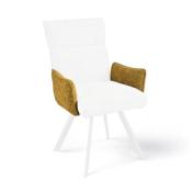 CHAISE ARTHEMIS JAUNE PIEDS BOIS