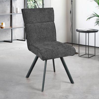 CHAISE ARTHEMIS ANTHRACITE PIEDS METAL