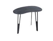 BOUT DE CANAPE SILVERSTONE MARBRE MARQUINA PIEDS AJOURES 