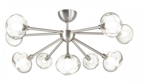CVL PLAFONNIER  LAIKA 10L NICKEL 