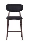 CHAISE SNACK COOL NOIR-MARRON BOIS MIEL