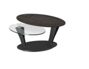 TABLE BASSE OVALIA CERAMIQUE ACIER