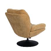 Fauteuil Marjorie - Tissu Camel & Pied Noir