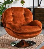 FAUTEUIL MEMENTO FOX PIVOTANT PIED CHROME