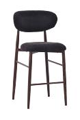 CHAISE SNACK COOL NOIR-MARRON BOIS MIEL