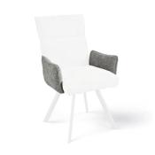 CHAISE ARTHEMIS ACCOUDOIRS GRIS PERLE 