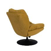 Fauteuil Marjorie - Tissu Moutarde & Pied Noir