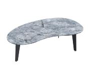 TABLE BASSE SILVERSTONE MARBRE ONYX BLEU PIEDS PLEINS 