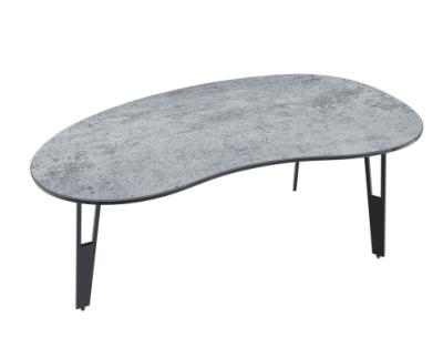 TABLE BASSE SILVERSTONE CERAMIQUE SILVER PIEDS AJOURES 
