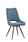 CHAISE STORMY PIVOTANTE BLEU PETROLE