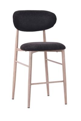 CHAISE SNACK COOL NOIR-MARRON BOIS CLAIR