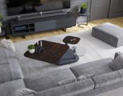 TABLE BASSE QUATTRO CERAMIQUE ACIER 