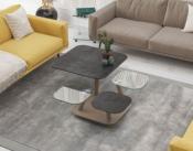 TABLE BASSE QUATTRO CERAMIQUE TITANE