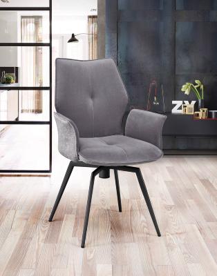 CHAISE PALOMA AVEC ACCOUDOIRS  GRIS SOURIS  