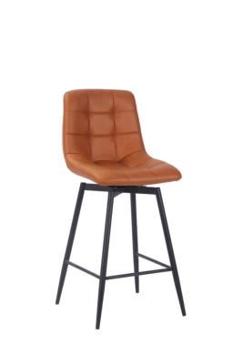 CHAISE HAUTE OSLO PIVOTANTE MICROFIBRE COGNAC