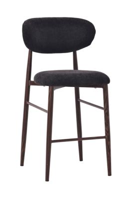 CHAISE SNACK COOL NOIR-MARRON BOIS FONCE