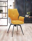 CHAISE PALOMA AVEC ACCOUDOIRS  JAUNE MOUTARDE