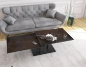 TABLE BASSE OPERA CERAMIQUE ACIER
